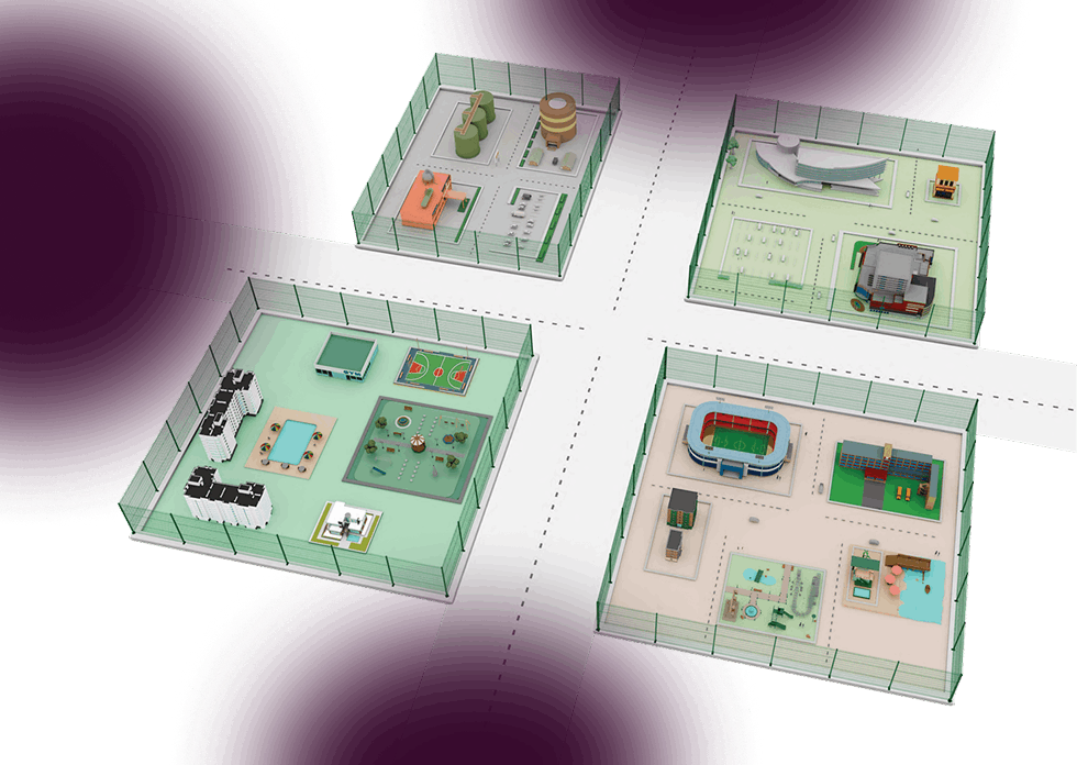 Walk through spaces background